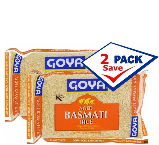 Goya Aged Basmati Rice Imported from India 32 oz Pack of 2